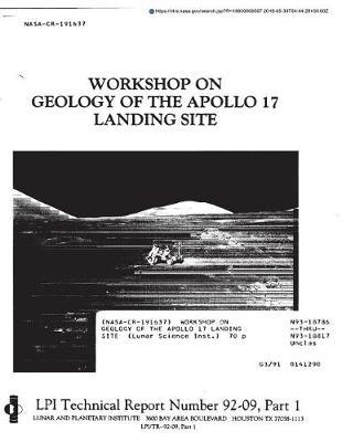 Workshop on Geology of the Apollo 17 Landing Site