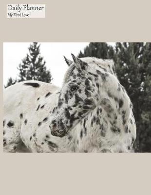 Daily Planner My First Love: Daily Spread 3 Months 90+ Days Perpetual Undated Calendar Organizer Appointment Book to Do List, Appaloosa Cover, 8.5x11