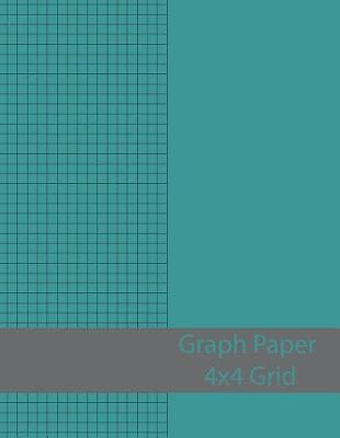 Graph Paper 4x4 Grid: Large Graph Paper 8.5x11, Graph Paper Composition Notebook, Grid Paper, Graph Ruled Paper, 4 Square/Inch, Simple Blue Cover
