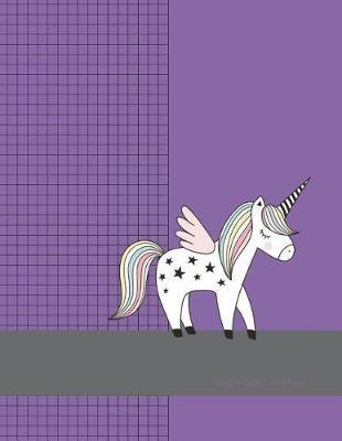 Graph Paper 4x4 Grid: Large Graph Paper with Purple Unicorn Cover, 8.5x11, Graph Paper Composition Notebook, Grid Paper, Graph Ruled Paper