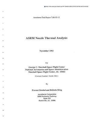 Asrm Nozzle Thermal Analysis