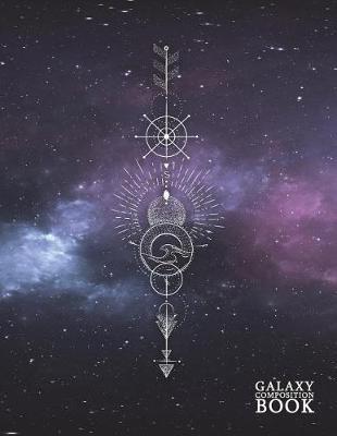 Galaxy Composition Book: Deep Space Universe Starry Night Moon Phase Blank Page Journal Notebook Diary Log Book for Note Taking, Journaling, Sketching, Work and School - Large (8.5 X 11) Soft Matte Cover