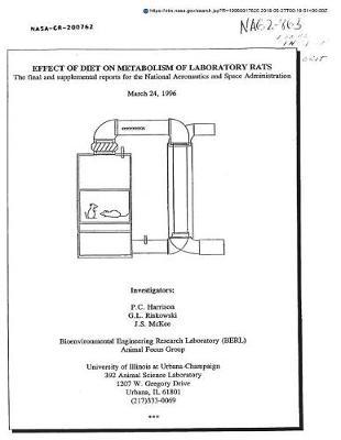 Effect of Diet on Metabolism of Laboratory Rats