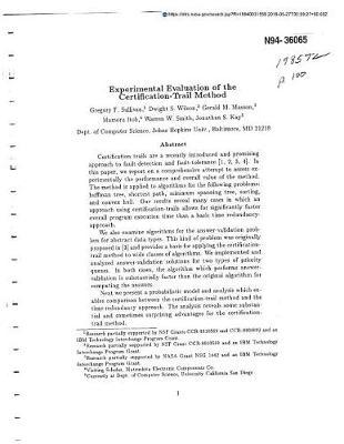 Experimental Evaluation of the Certification-Trail Method