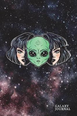 Galaxy Journal: Space Girl Alien Illustration Blank Page Composition Notebook for Note Taking, Journaling, Doodling, School or Work Pocket (6 X 9) Soft Matte Cover