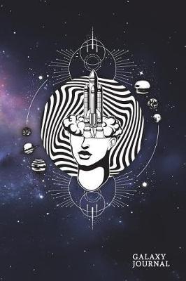 Galaxy Journal: Girl Head Rocket Blank Page Composition Notebook for Note Taking, Journaling, Doodling, School or Work - Pocket (6 X 9) Soft Matte Cover