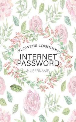 flowers logbook internet password & username: Password Journal usernames and passwords 5 x8  online organizer