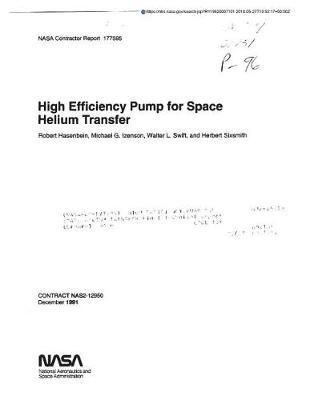 High Efficiency Pump for Space Helium Transfer