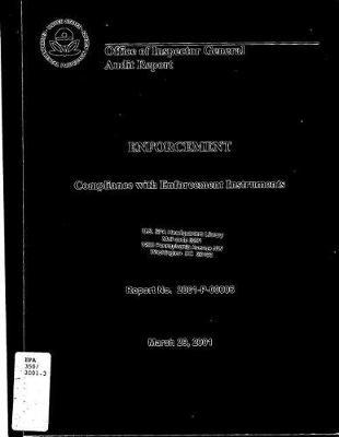 Enforcement Compliance with Enforcement Instruments Oig Audit Report