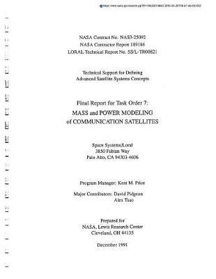 Mass and Power Modeling of Communication Satellites