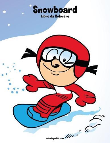 Snowboard Libro da Colorare 1