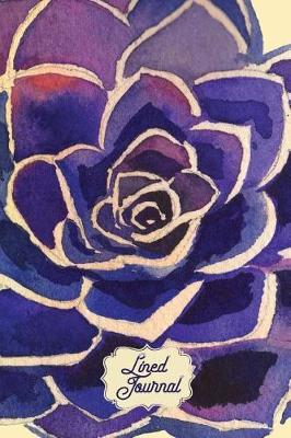 Journal Notebook, Lined, Purple Succulent: Watercolor 6x9 160 Pages Gift Journal for Women and Teens