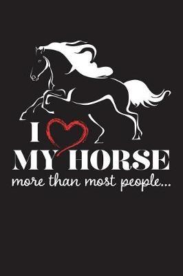 I Love My Horse More Than Most People: 120 Page 6  X 9  Wide Ruled Notebook, Journal - Great Gift For Equestrians And Horse Lovers