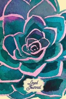Journal Notebook, Lined, Teal Succulent: Watercolor 6x9 - 160 Pages - Gift Journal for Women and Teens