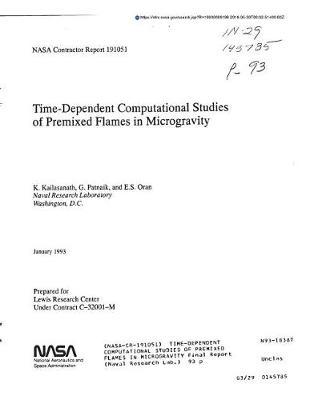 Time-Dependent Computational Studies of Premixed Flames in Microgravity