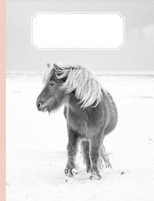 Cute Little Pony in Snow Composition Book: College Ruled Line Paper Back to School Composition Notebook 200 Pages 7.44x9.69