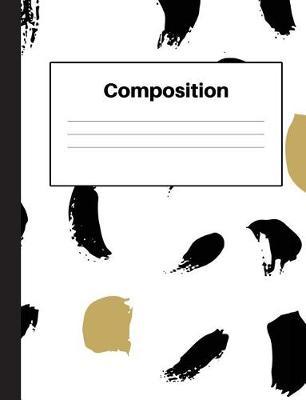 Composition: Black and Gold, 4x4 graph paper, Composition Notebook Home Office School Student Teacher Homeschool, 7.4 x 9.7 in, 200 pages for kids, school, home, students, teachers