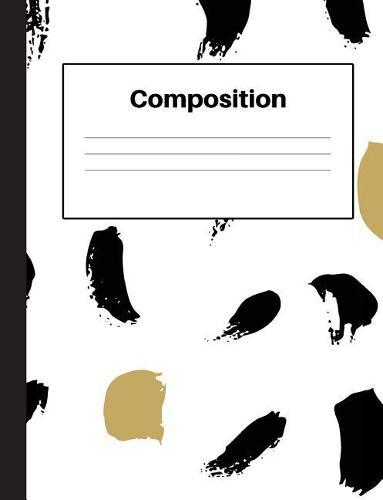 Composition: Black and Gold, 5x5 graph paper, Composition Notebook Home Office School Student Teacher Homeschool, 7.4 x 9.7 in, 200 pages for kids, school, home, students, teachers
