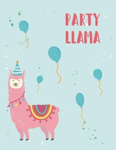 Party llama: Party with llama on blue cover and Dot Graph Line Sketch pages, Extra large (8.5 x 11) inches, 110 pages, White paper, Sketch, Draw and Paint