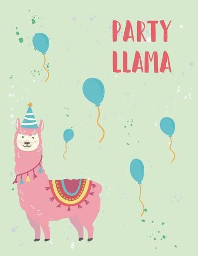 Party llama: Party with llama on green cover and Dot Graph Line Sketch pages, Extra large (8.5 x 11) inches, 110 pages, White paper, Sketch, Draw and Paint