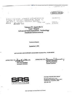 Advanced Instrumentation: Technology Database Enhancement, Volume 4, Appendix G