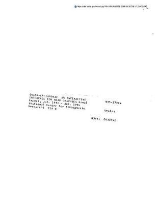 An Interactive Interface for Ncar Graphics