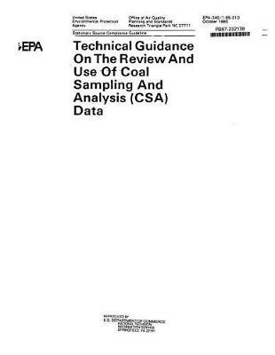 Technical Guidance on the Review and Use of Coal Sampling and Analysis (Csa) Data