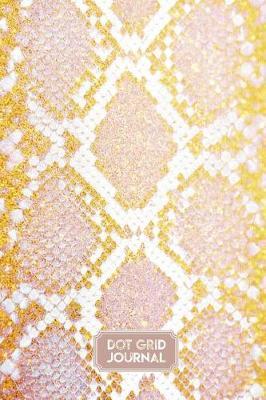 Dot Grid Journal Blank Notebook, Snakeskin: Organization for Planners - Mauve Pink & Faux Gold 6X9 In - 5 Dots Per In - 160 Numbered Pages