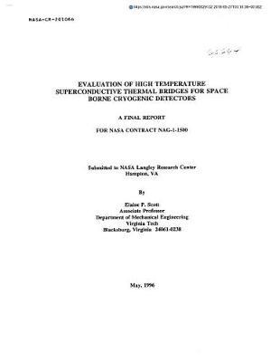 Evaluation of High Temperature Superconductive Thermal Bridges for Space Borne Cryogenic Detectors