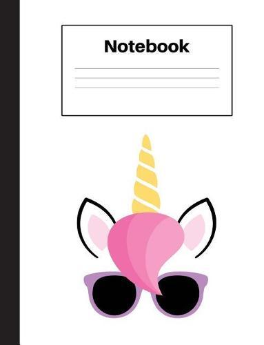 Notebook: Unicorn Purple Glasses, Dot Grid, Notebook Home Office School Student Teacher Homeschool, 7.4 x 9.7 in, 200 pages for kids, school, home, students, teachers