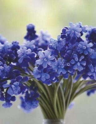 Florist Floristry Flower Bouquet Blue Lavender Flowers Bloom Vase Muscari Bulb: Notebook Journal Diary Composition Book Large Size 150 Ruled Pages for School, Office or Home Softcover Great Gift