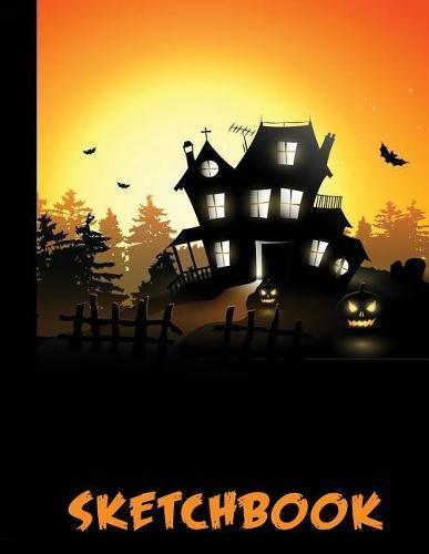 Sketchbook: Halloween Sketch Paper for Kids - Orange
