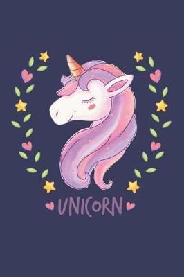 Unicorn: Blank Lined Journal Wide Ruled Magical Unicorn Head
