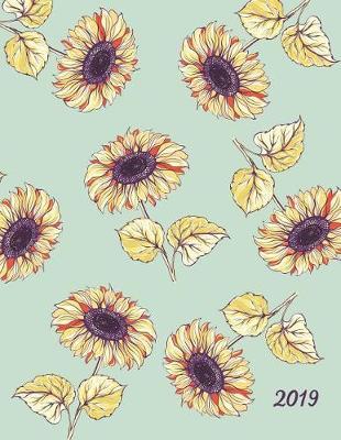 2019 Planner Sun Burnt Sunflowers: 12 Month Large Horizontal Yearly, Monthly and Weekly Calendar Planner for 2019 with Lots of Space for Notes (Us Holidays)