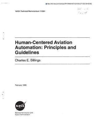 Human-Centered Aviation Automation: Principles and Guidelines