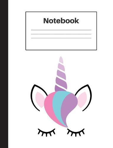 Notebook: Unicorn Purple Horn, Dot Grid, Notebook Home Office School Student Teacher Homeschool, 7.4 x 9.7 in, 200 pages for kids, school, home, students, teachers