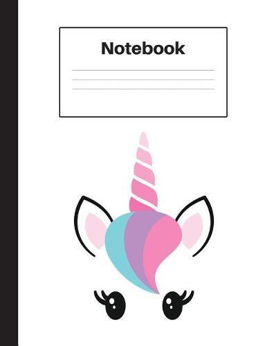 Notebook: Unicorn Pink Horn, Dot Grid, Notebook Home Office School Student Teacher Homeschool, 7.4 x 9.7 in, 200 pages for kids, school, home, students, teachers