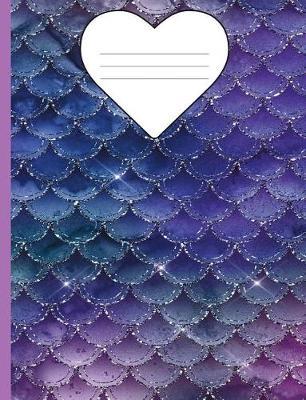 Graph Paper Composition Notebook - Marble Mermaid Glitter: Square Grid Mermaid Skin Sparkly Look Gift Notebook - Magical Mystical Back to School Gift for Teacher - Math Grid Paper