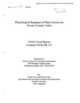 Physiological Response of Plants Grown on Porous Ceramic Tubes