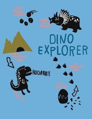 Dino explorer: Dino explorer on blue cover and Dot Graph Line Sketch pages, Extra large (8.5 x 11) inches, 110 pages, White paper, Sketch, Draw and Paint