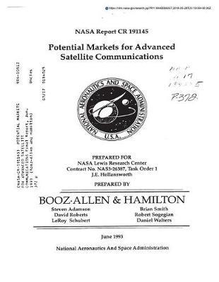 Potential Markets for Advanced Satellite Communications