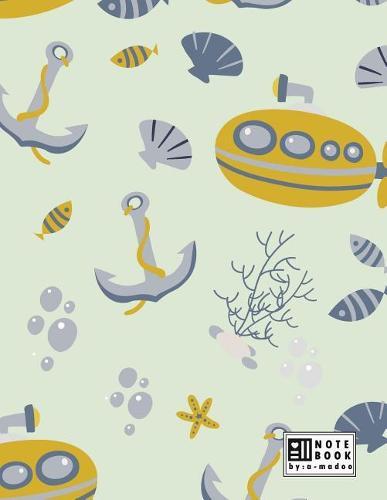 Notebook: Under the sea on green cover and Dot Graph Line Sketch pages, Extra large (8.5 x 11) inches, 110 pages, White paper, Sketch, Draw and Paint