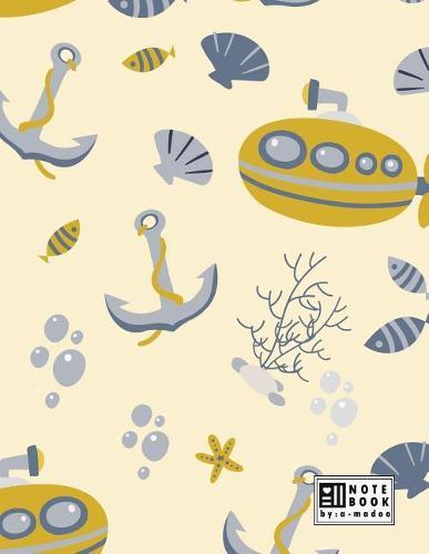 Notebook: Under the sea on yellow cover and Dot Graph Line Sketch pages, Extra large (8.5 x 11) inches, 110 pages, White paper, Sketch, Draw and Paint