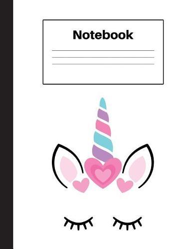 Notebook: Unicorn Heart, Dot Grid, Notebook Home Office School Student Teacher Homeschool, 7.4 x 9.7 in, 200 pages for kids, school, home, students, teachers