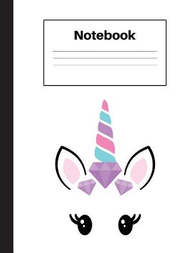 Notebook: Unicorn Purple Diamond, College Rule, Notebook Home Office School Student Teacher Homeschool, 7.4 x 9.7 in, 200 pages for kids, school, home, students, teachers
