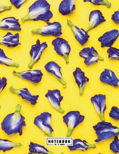 Notebook: Pea flowers cover and Dot Graph Line Sketch pages, Extra large (8.5 x 11) inches, 110 pages, White paper, Sketch, Draw and Paint