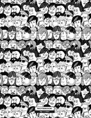 Notebook: Many people cover and Dot Graph Line Sketch pages, Extra large (8.5 x 11) inches, 110 pages, White paper, Sketch, Draw and Paint