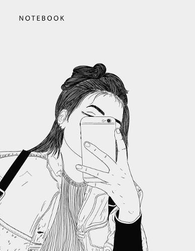 Notebook: Selfie time on white cover and Dot Graph Line Sketch pages, Extra large (8.5 x 11) inches, 110 pages, White paper, Sketch, Draw and Paint