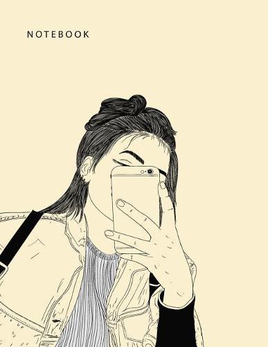 Notebook: Selfie time on yellow cover and Dot Graph Line Sketch pages, Extra large (8.5 x 11) inches, 110 pages, White paper, Sketch, Draw and Paint