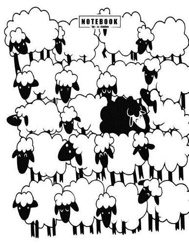 Notebook: Black sheep cover and Dot Graph Line Sketch pages, Extra large (8.5 x 11) inches, 110 pages, White paper, Sketch, Draw and Paint